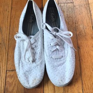 Keds White Eyelet Sneakers